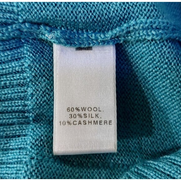 St. John SoCa Wool Silk Cashmere Blend Cardigan Women Size Small Snap Front Flaw - Picture 10 of 16